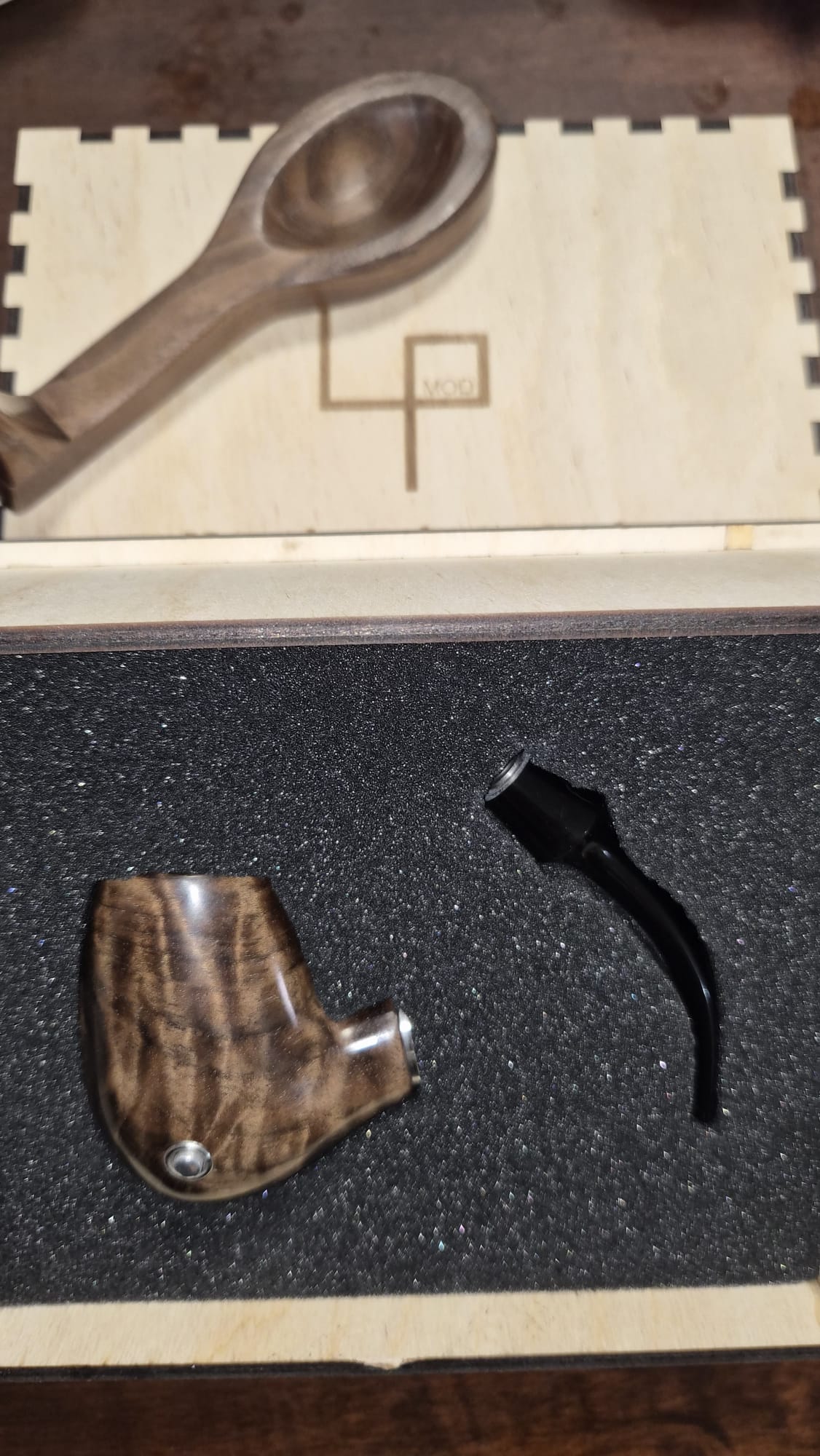 LP MOD Ethernity E-Pipe artigianale legno di noce stabilizzato